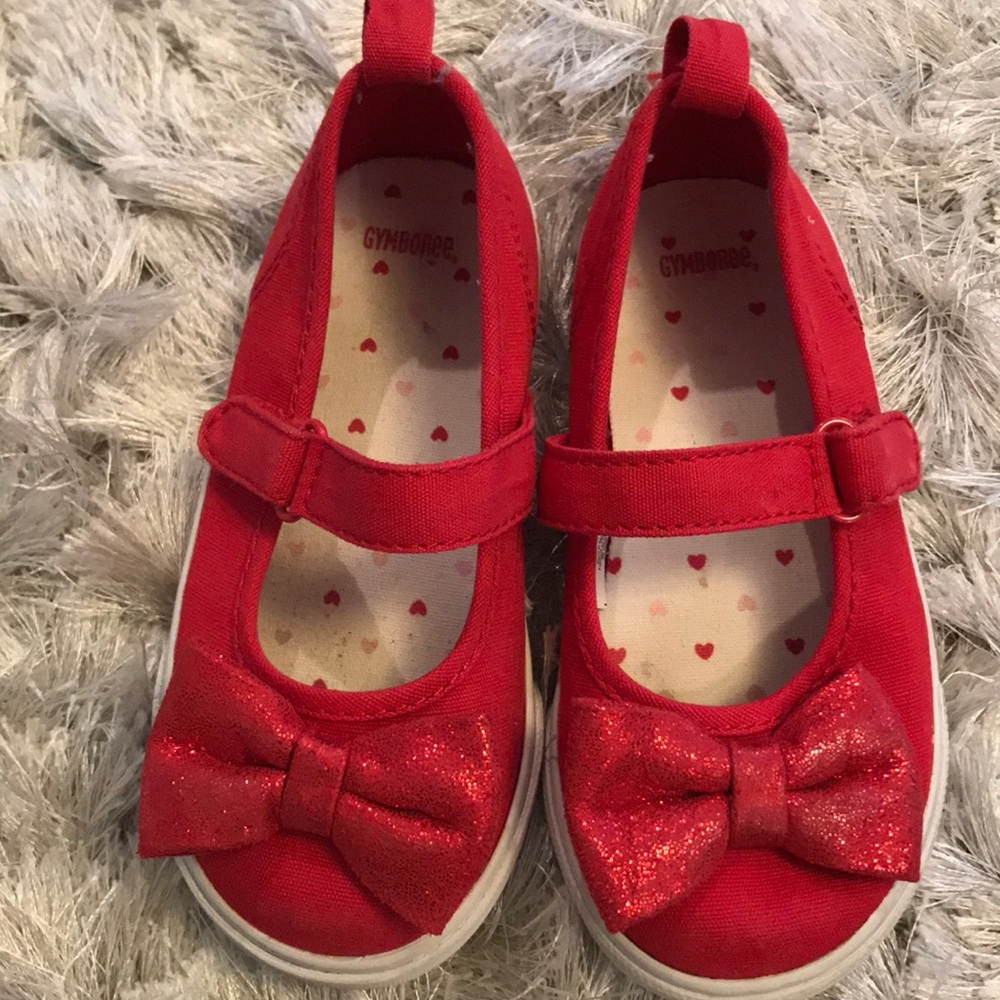 Red heart shoes
